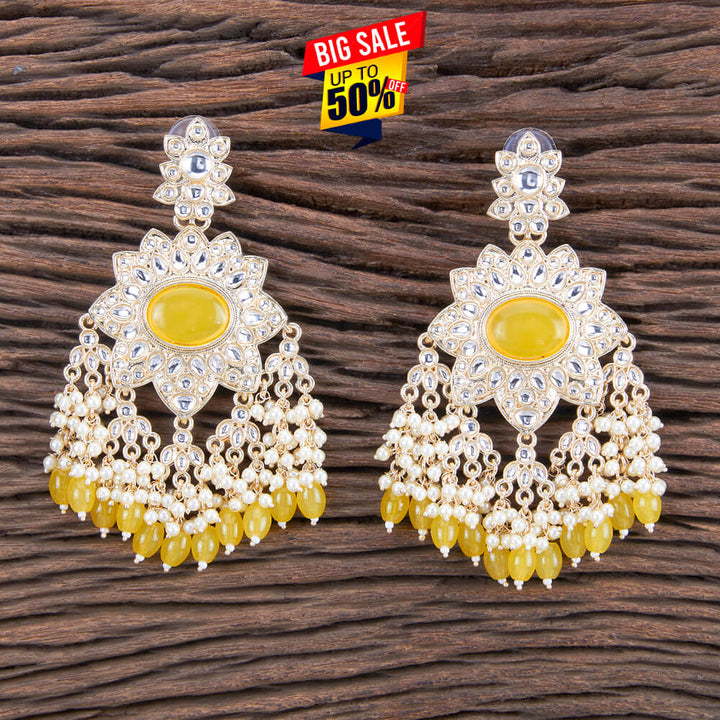 Indo Western Beads Earring With Gold Plating 109799