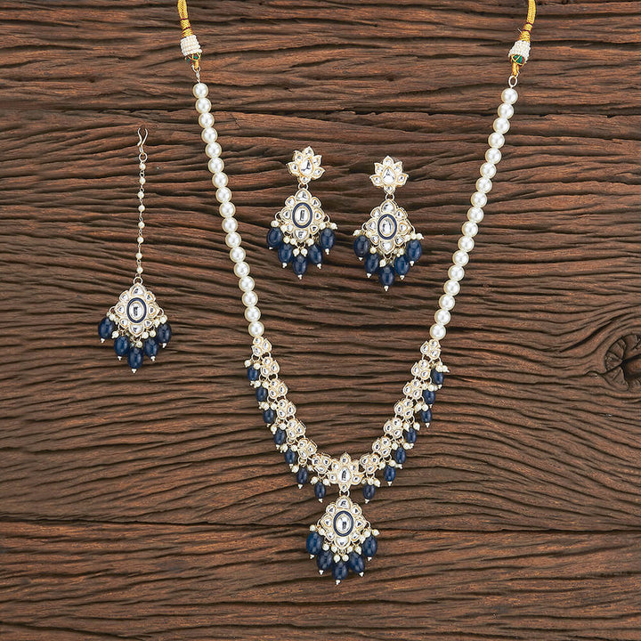 Indo Western Meenakari Necklace With Gold Plating 109861