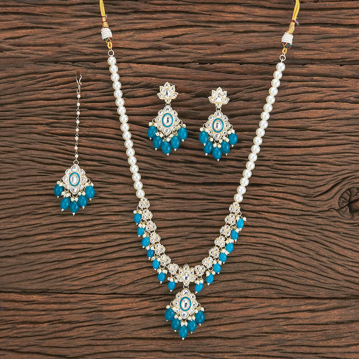 Indo Western Meenakari Necklace With Gold Plating 109861