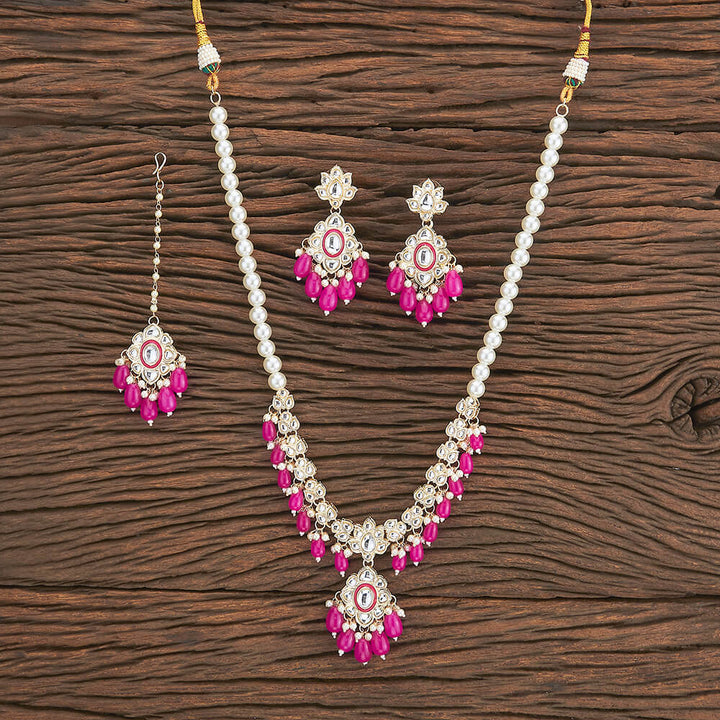 Indo Western Meenakari Necklace With Gold Plating 109861