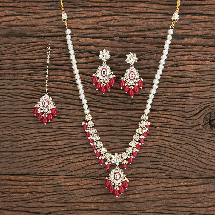 Indo Western Meenakari Necklace With Gold Plating 109861