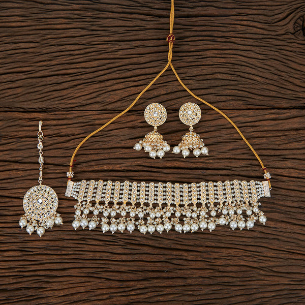 Indo Western Classic Necklace With Gold Plating 109963