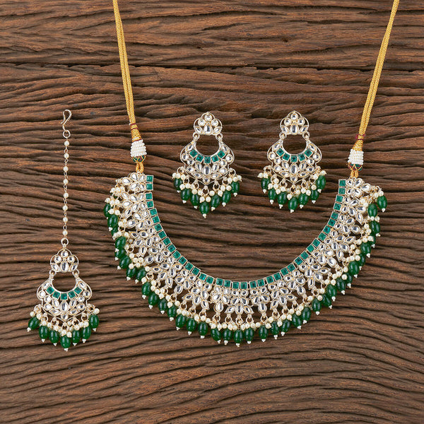 Indo Western Classic Necklace With Gold Plating 109995