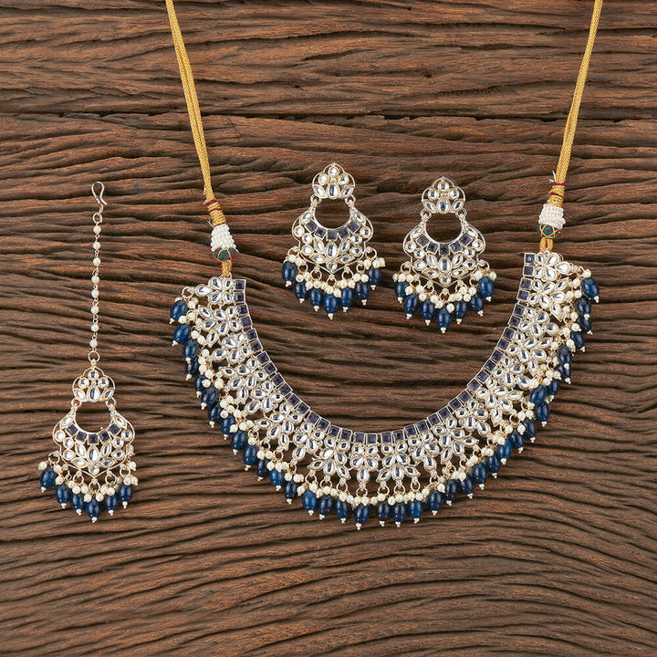 Indo Western Classic Necklace With Gold Plating 109995