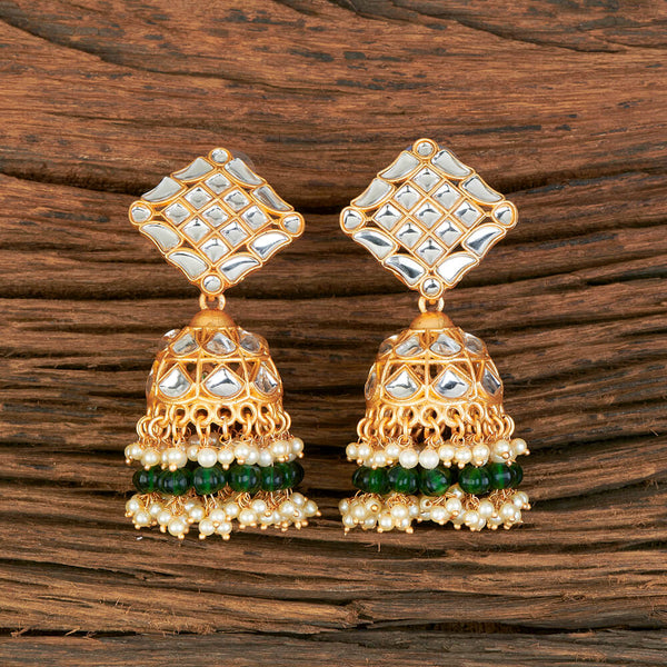 Indo Western Jhumki With Matte Gold Plating 110004