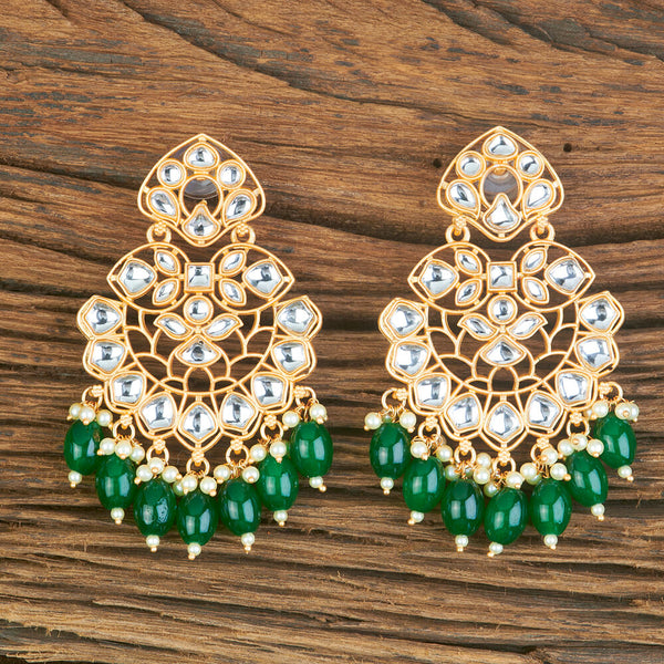 Indo Western Classic Earring With Matte Gold Plating 110006