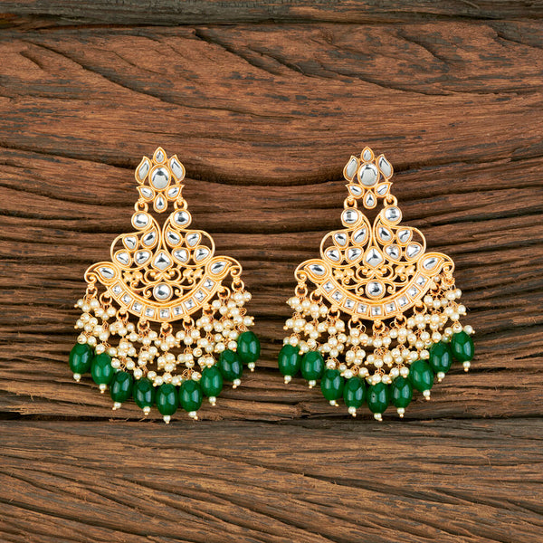 Indo Western Beads Earring With Matte Gold Plating 110007