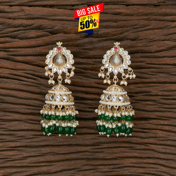 Indo Western Peacock Earring With Gold Plating 110036