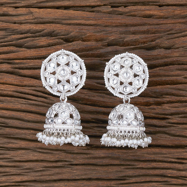 Indo Western Moti Earring With Rhodium Plating 110096