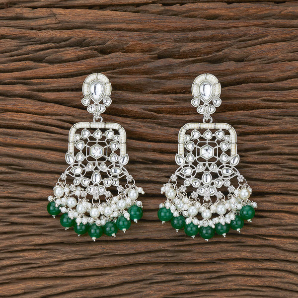 Indo Western Classic Earring With Rhodium Plating 110138