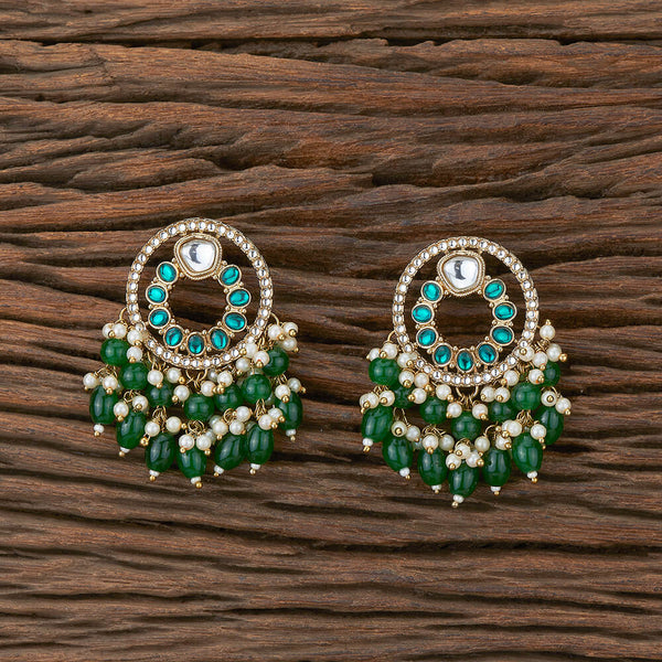 Indo Western Classic Earring With Mehndi Plating 110144