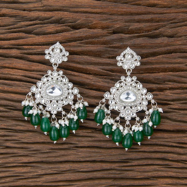 Indo Western Classic Earring With Rhodium Plating 110146