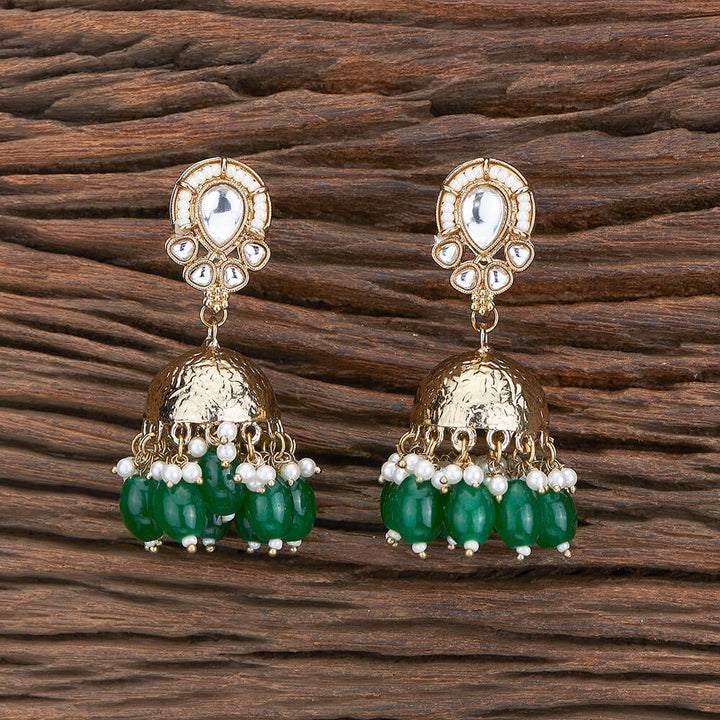 Indo Western Jhumki With Mehndi Plating 110192