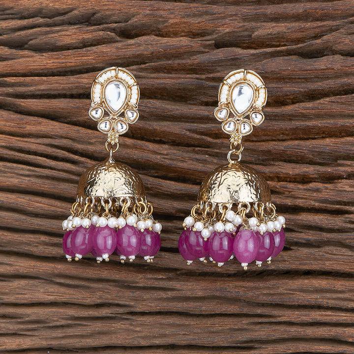 Indo Western Jhumki With Mehndi Plating 110192