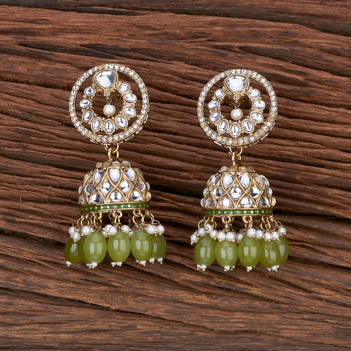 Indo Western Jhumki With Mehndi Plating 110207