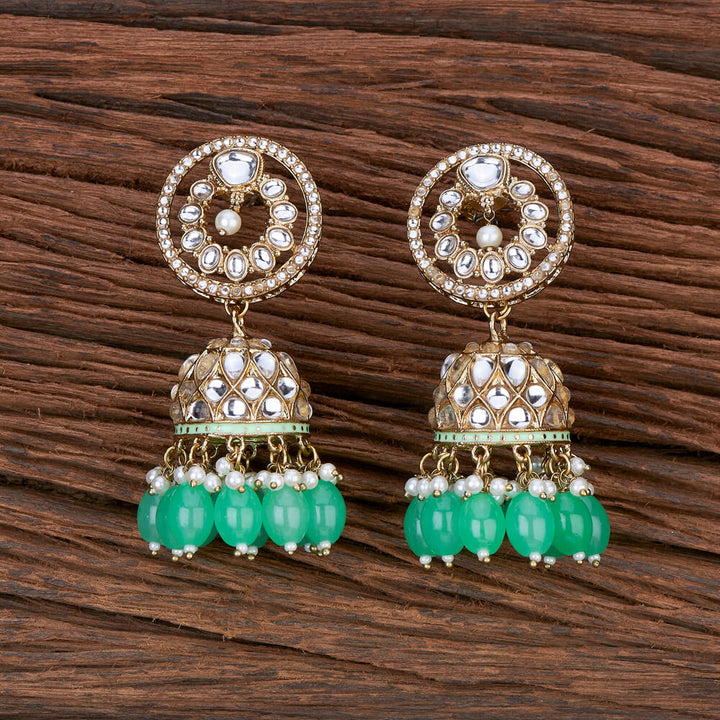 Indo Western Jhumki With Mehndi Plating 110207