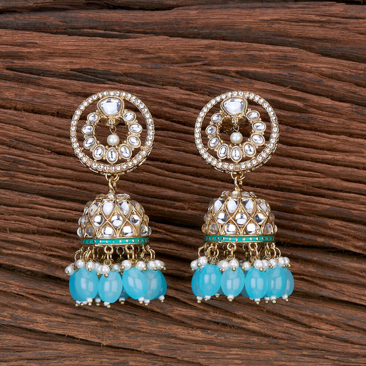 Indo Western Jhumki With Mehndi Plating 110207