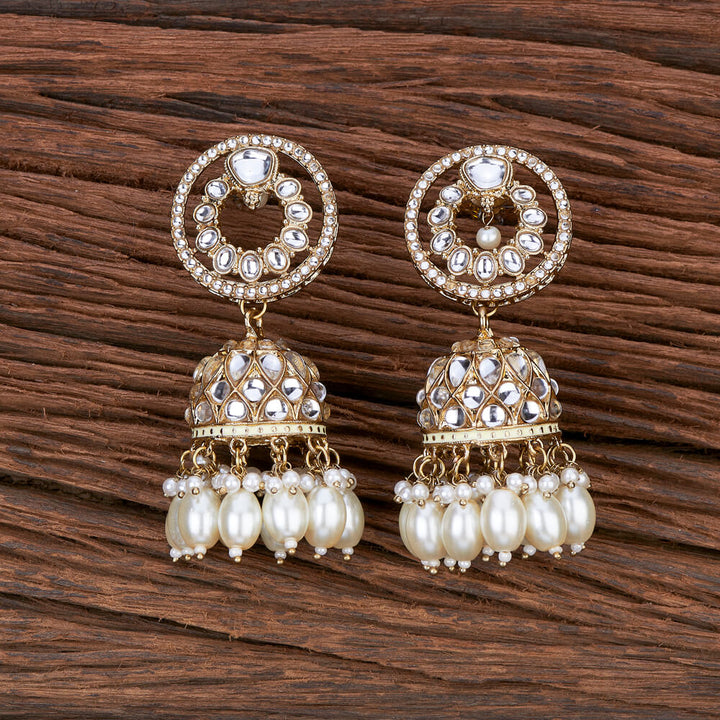 Indo Western Jhumki With Mehndi Plating 110207