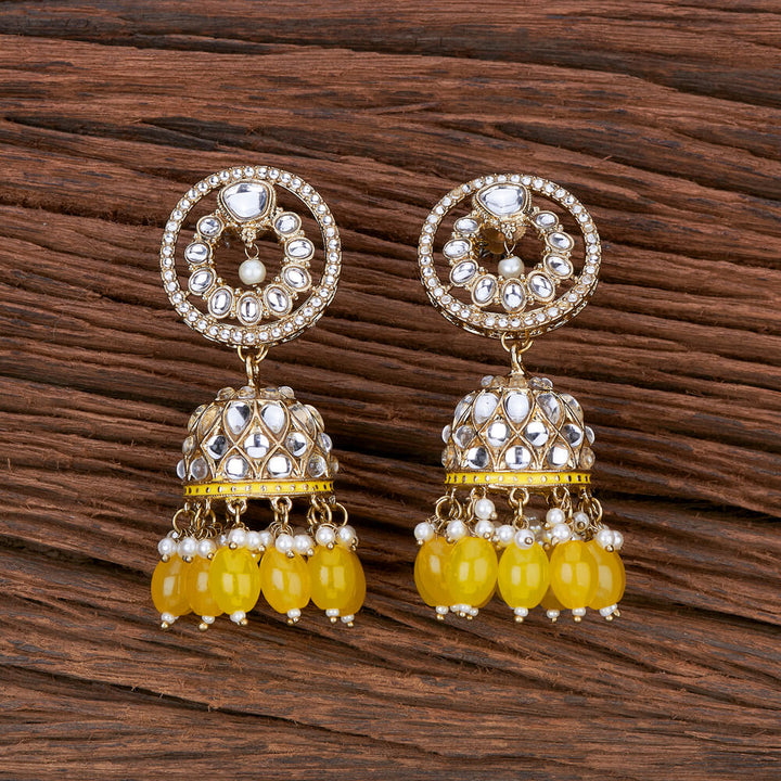 Indo Western Jhumki With Mehndi Plating 110207