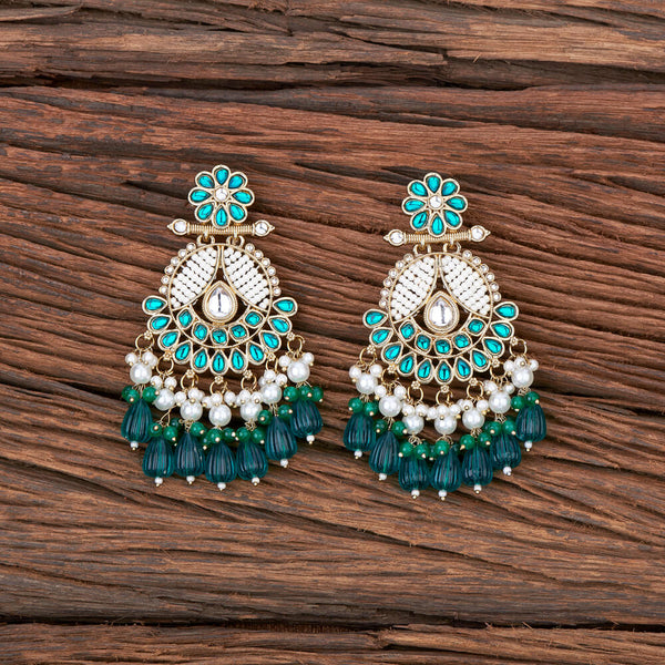 Indo Western Beads Earring With Mehndi Plating 110221