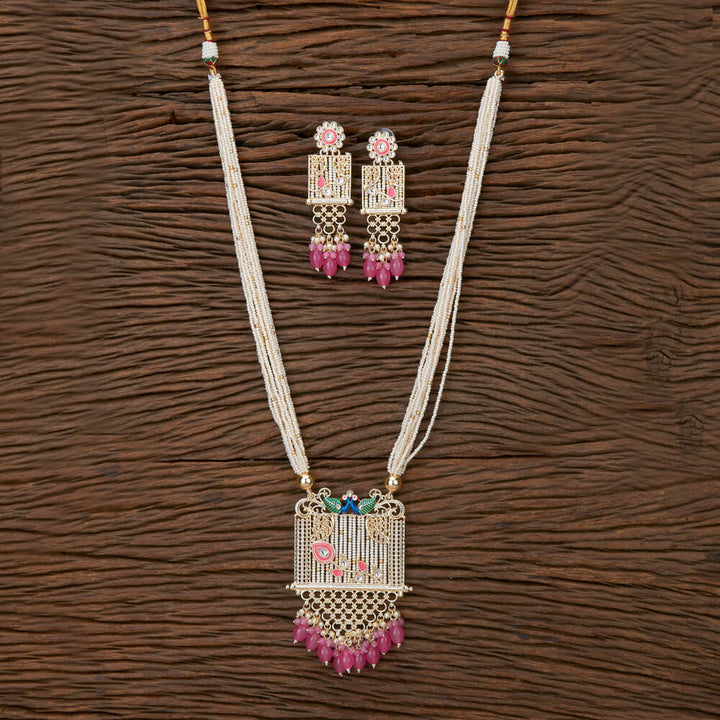 Indo Western Meenakari Necklace With Gold Plating 110235