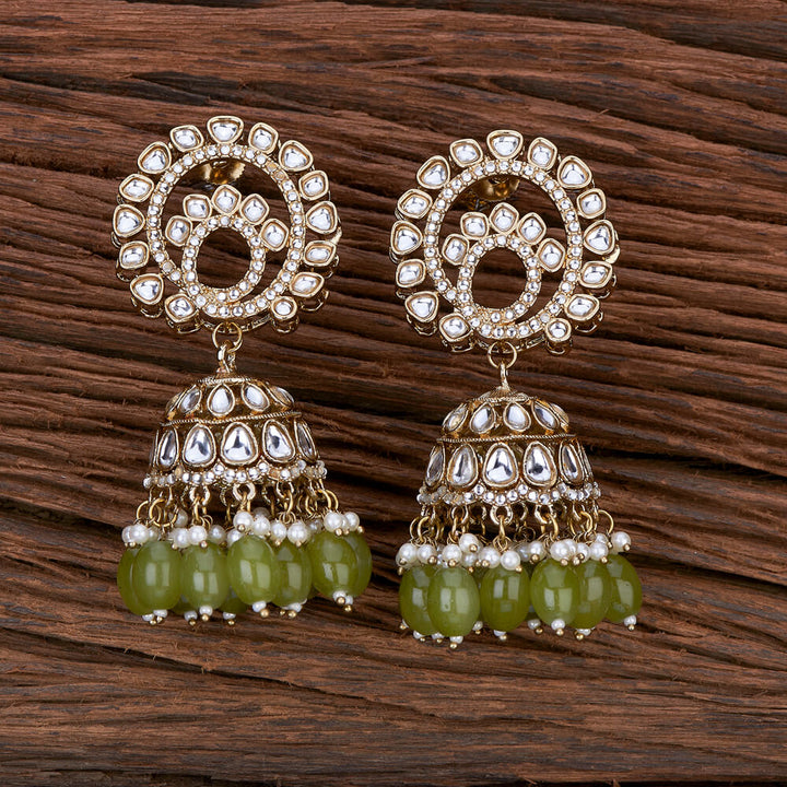 Indo Western Jhumki With Mehndi Plating 110241