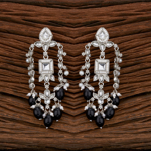 Indo Western Beads Earring With Rhodium Plating 110243