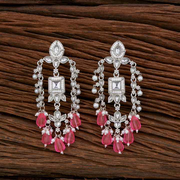 Indo Western Beads Earring With Rhodium Plating 110243