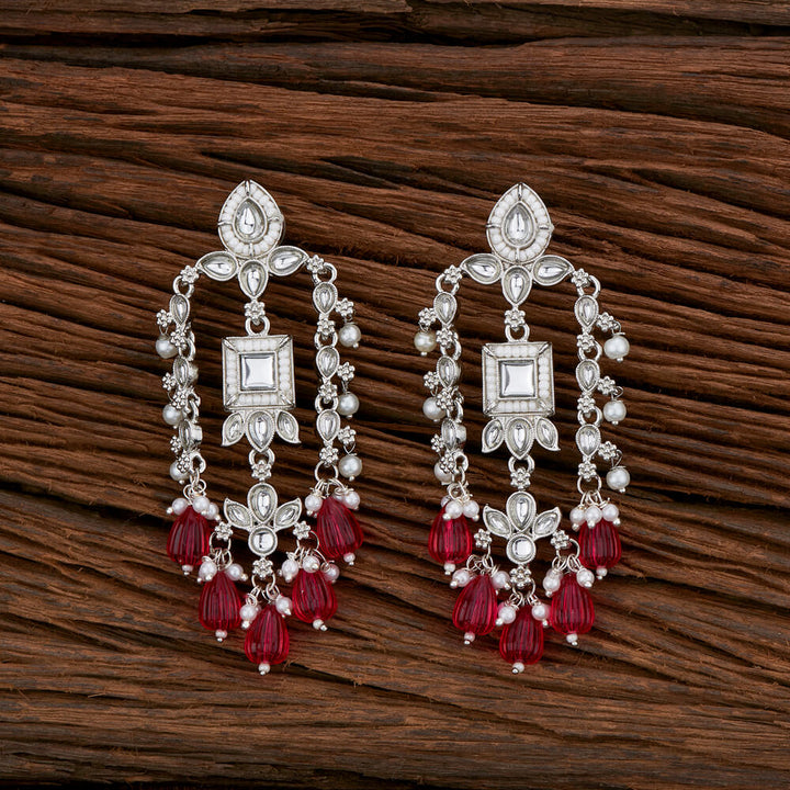 Indo Western Beads Earring With Rhodium Plating 110243