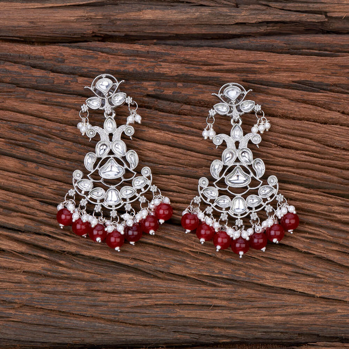 Indo Western Beads Earring With Rhodium Plating 110244