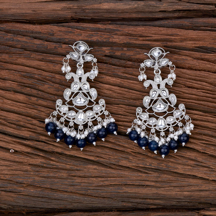 Indo Western Beads Earring With Rhodium Plating 110244