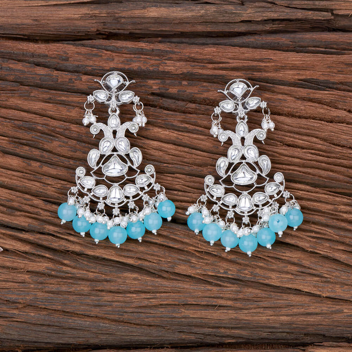 Indo Western Beads Earring With Rhodium Plating 110244