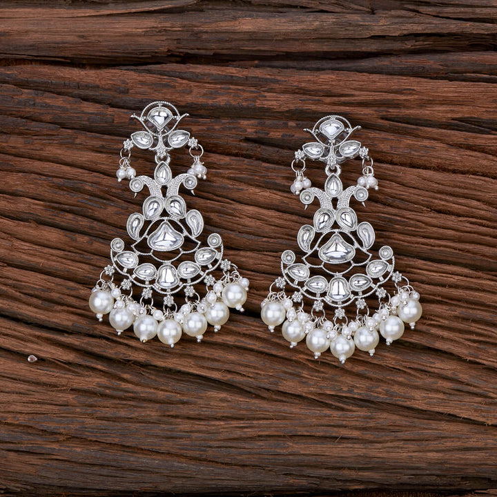 Indo Western Beads Earring With Rhodium Plating 110244