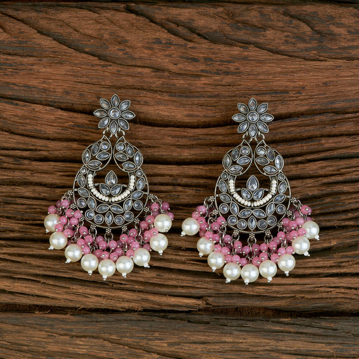 Indo Western Chand Earring With Black Plating 110295