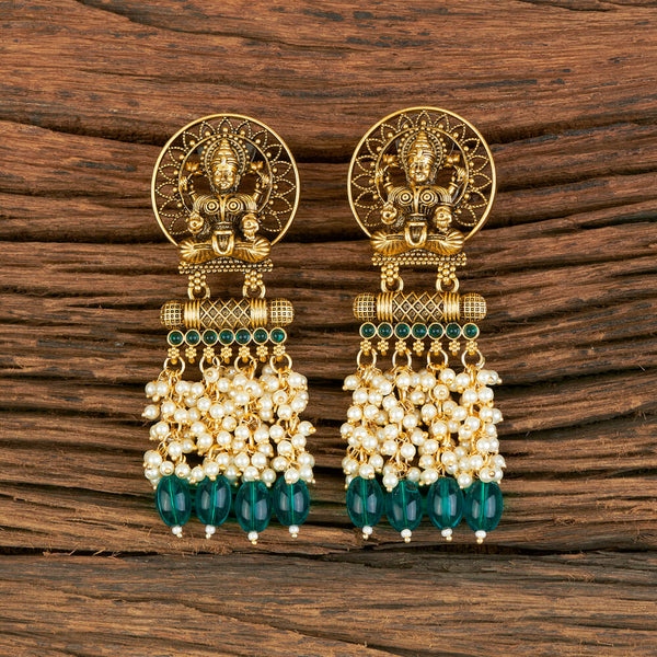 Indo Western Beads Earring With Matte Gold Plating 110316