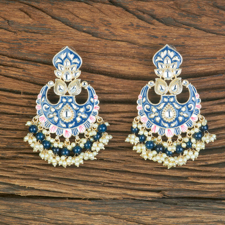 Indo Western Meenakari Earring With Gold Plating 110323