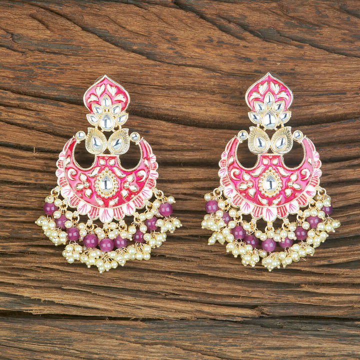 Indo Western Meenakari Earring With Gold Plating 110323