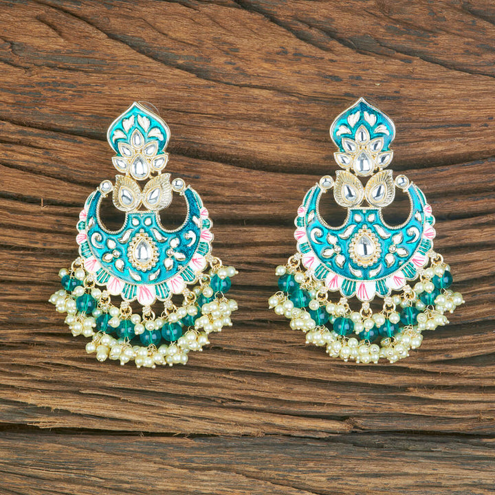 Indo Western Meenakari Earring With Gold Plating 110323