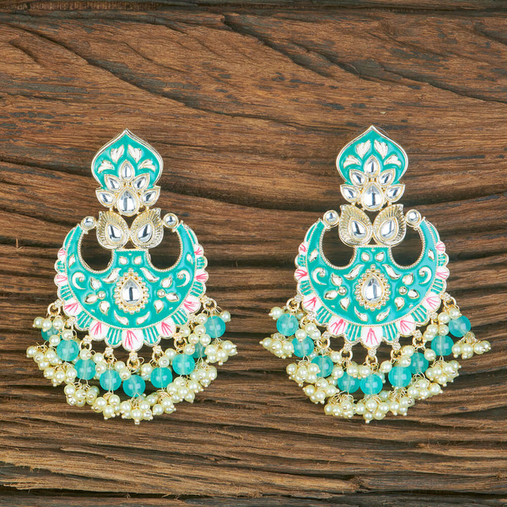 Indo Western Meenakari Earring With Gold Plating 110323