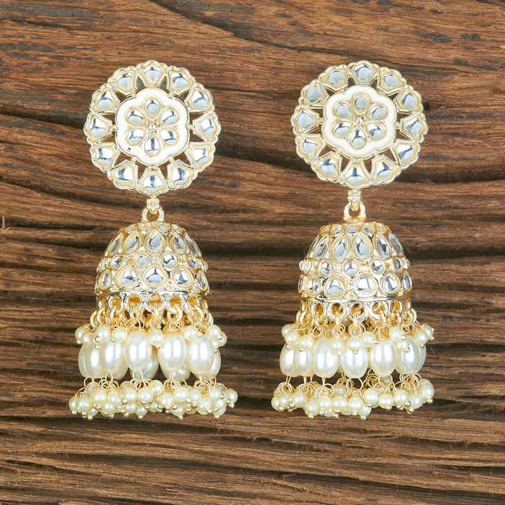 Indo Western Pearl Earring With Gold Plating 110329