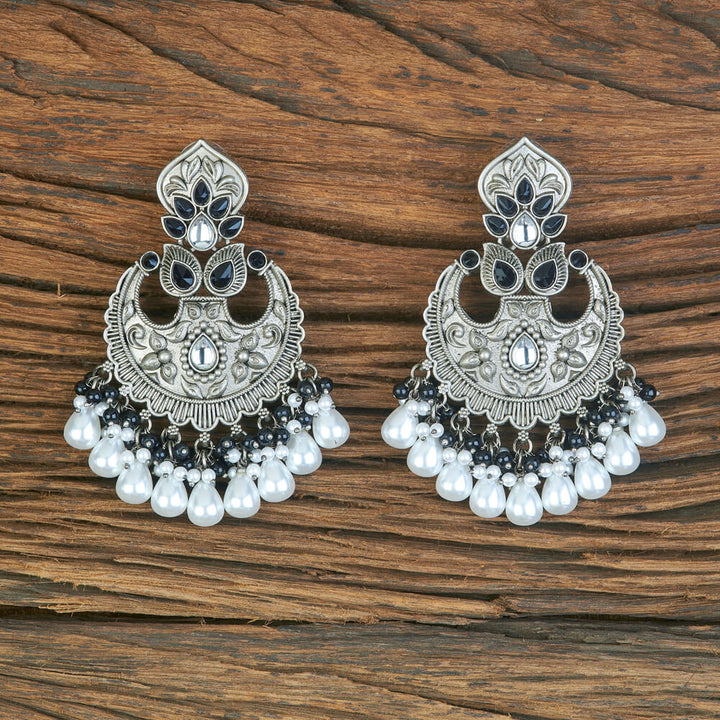 Indo Western Moti Earring With Oxidised Plating 110334