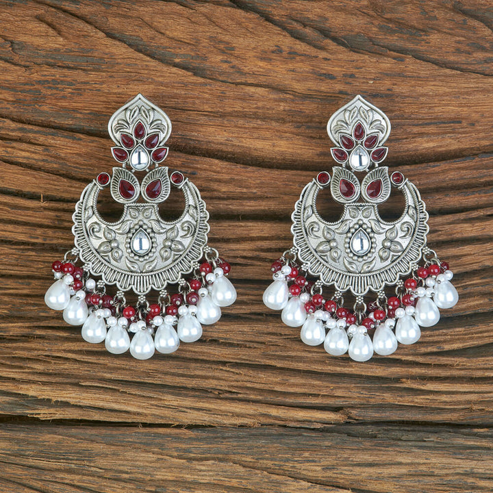 Indo Western Moti Earring With Oxidised Plating 110334