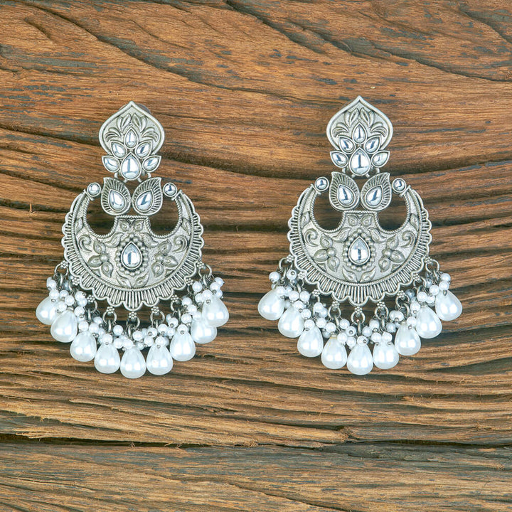 Indo Western Moti Earring With Oxidised Plating 110334