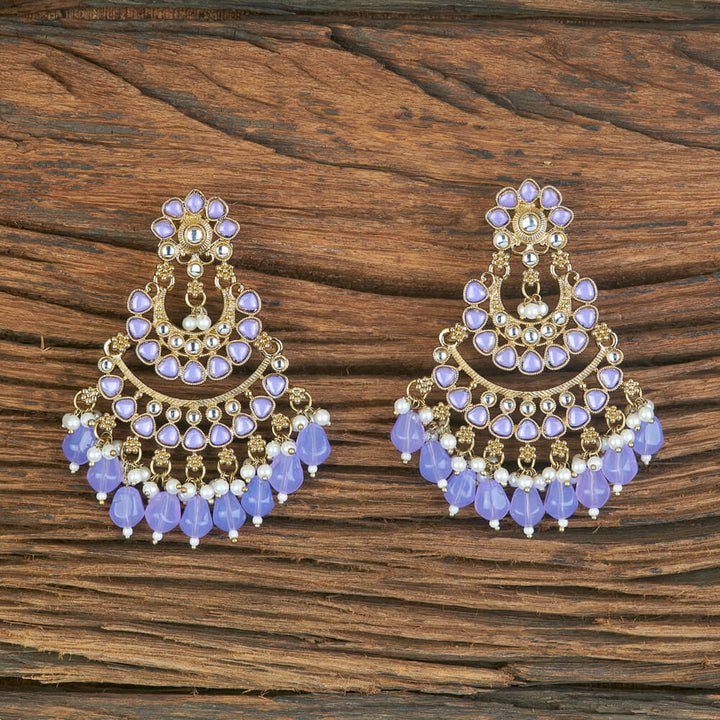 Indo Western Classic Earring With Mehndi Plating 110336