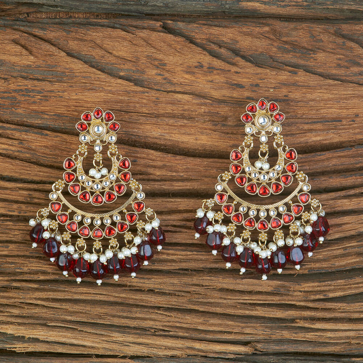 Indo Western Classic Earring With Mehndi Plating 110336