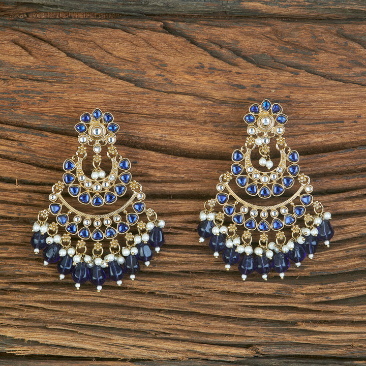 Indo Western Classic Earring With Mehndi Plating 110336