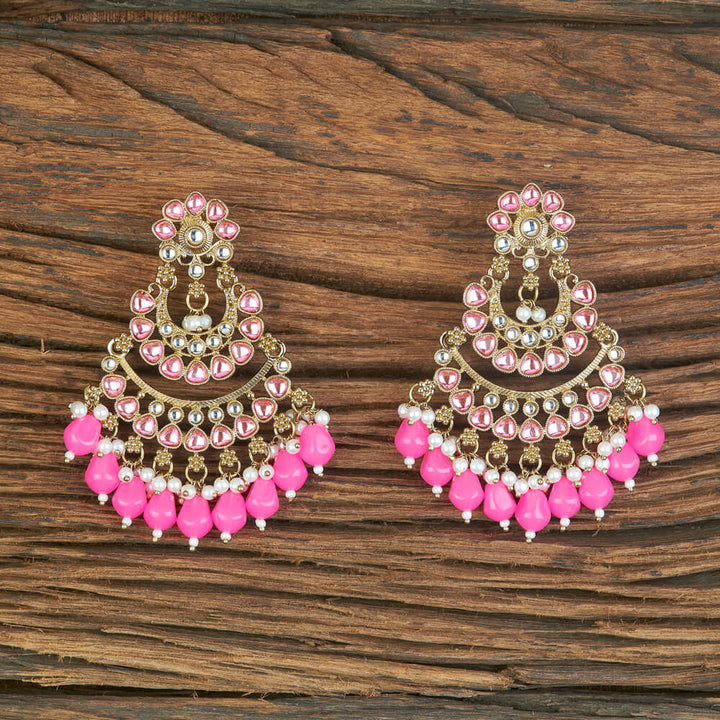 Indo Western Classic Earring With Mehndi Plating 110336