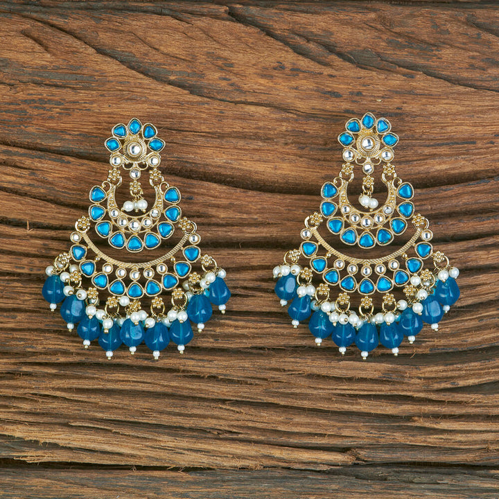 Indo Western Classic Earring With Mehndi Plating 110336