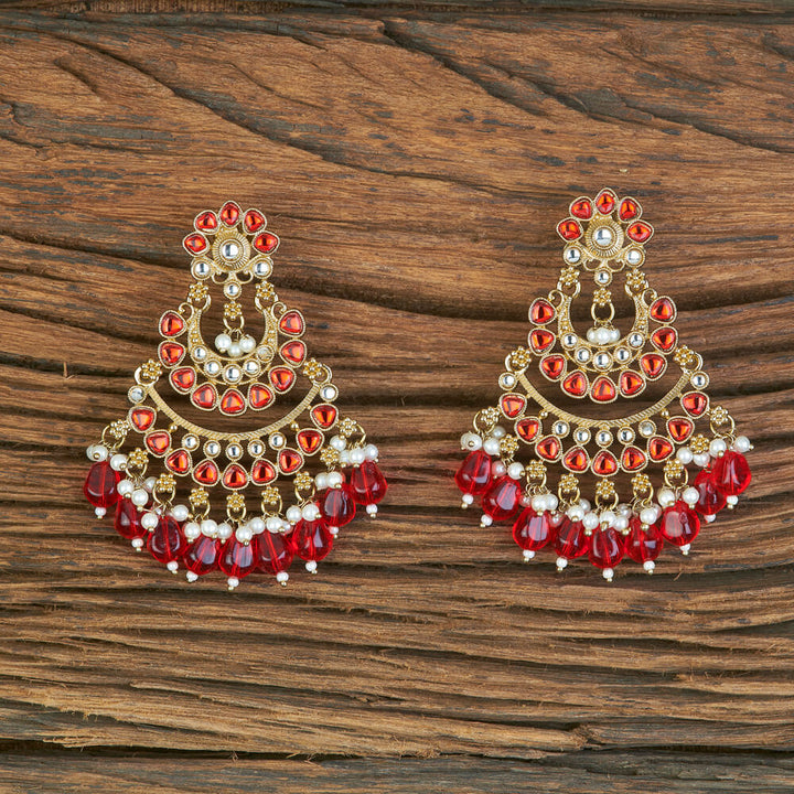 Indo Western Classic Earring With Mehndi Plating 110336