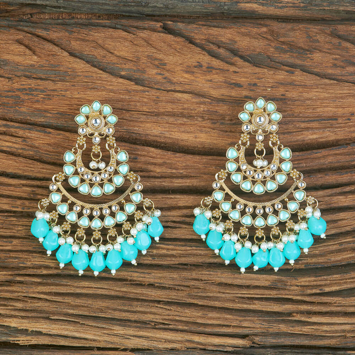 Indo Western Classic Earring With Mehndi Plating 110336